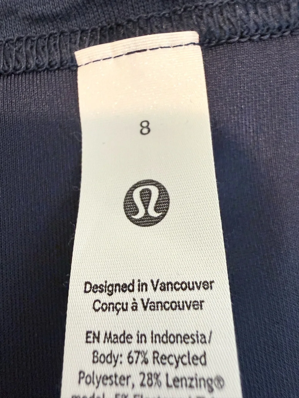 lululemon athletica Navy Ribbed Sleeveless Shift Dress